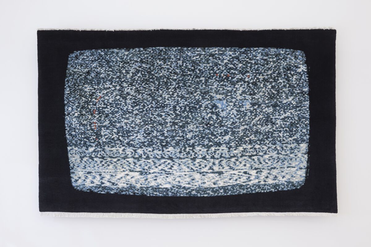 “White Noise, American Prayer Rug” by artist Nicholas Galanin
