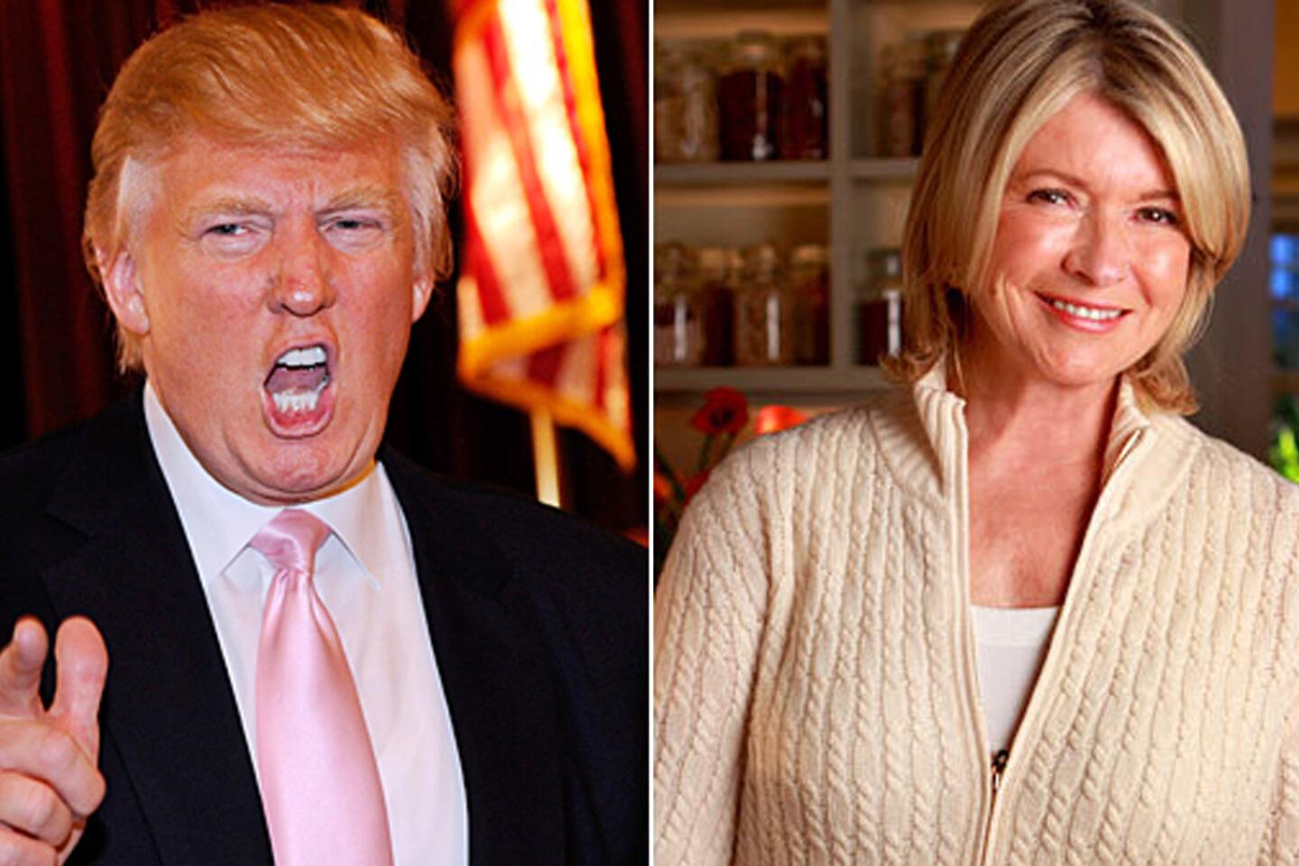 Donald Trump versus Martha Stewart