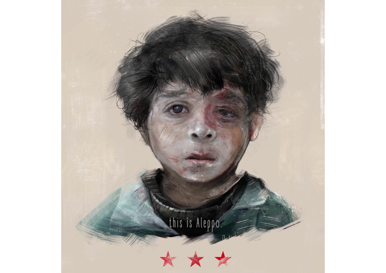 A portrait of a small child in Aleppo shocked many as they scrolled through their timelines.