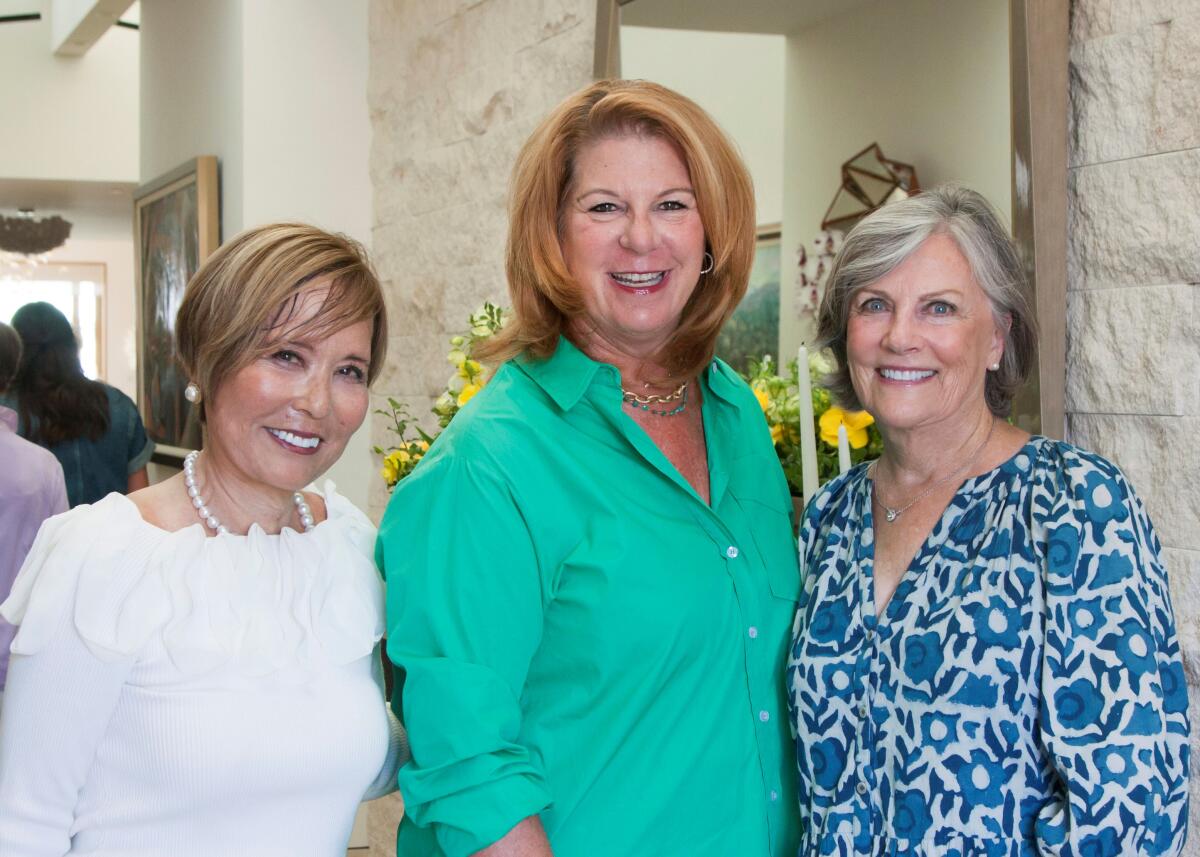 Among the guests supporting SOY via the Roy Emerson Tennis Classic are, from left, Liz Maxson, Pam Selber and Nancy Cullins.