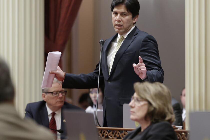 Senate leader Kevin de León (D-Los Angeles) is pushing to make federal environmental rules enforceable by state regulators.