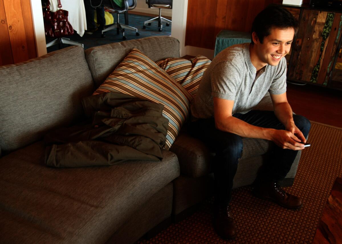 Bobby Murphy, co-creator of Snapchat, at the company's first offices in Venice in 2013.