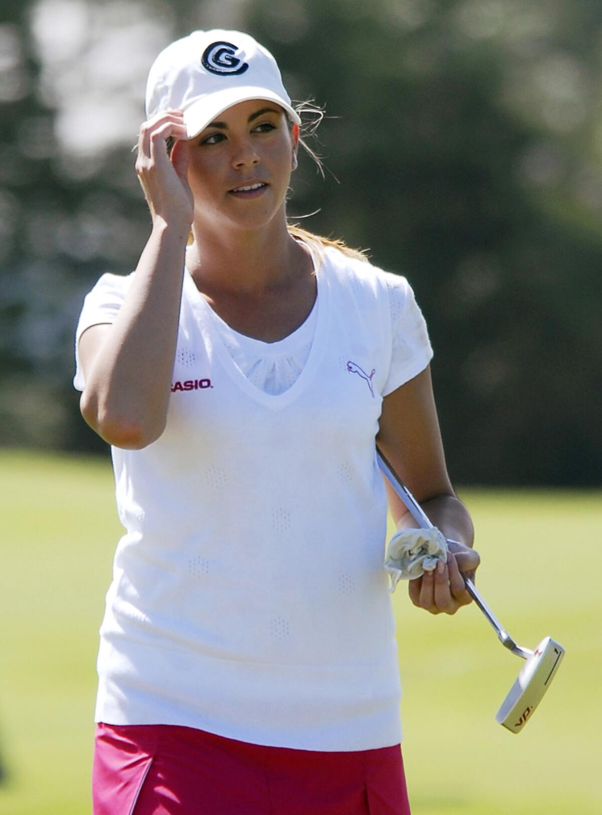 Erica Blasberg, shown in 2008, won about $300,000 in her first four seasons on the LPGA Tour but then fell on hard times, was struck by illness and depression, and took her own life in 2010.
