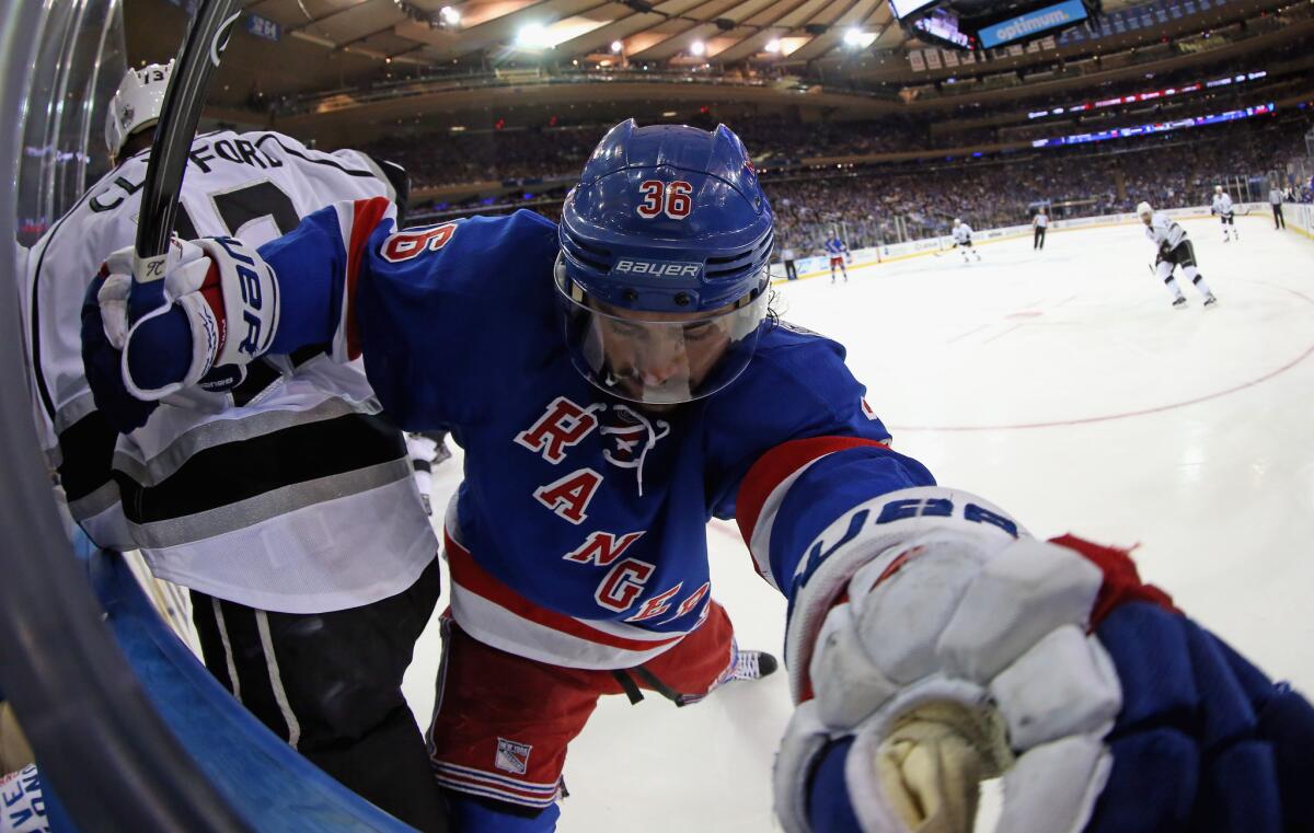"We're playing a tough team, but it's all about getting this game now. If we do and steal one [in L.A.], it's a series," Mats Zuccarello of the Rangers says.