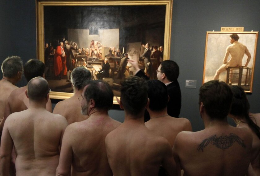 A naked art tour allows visitors at the Leopold Museum in Vienna to experience the exhibition "Nude Men."