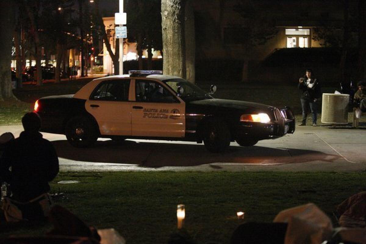 Prosecutors have concluded that a Santa Ana police officer who fatally shot a man in the back of the head in 2010 was legally justified. Above, a Santa Ana police car on patrol.