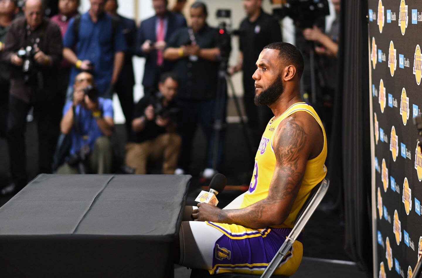 Lakers media day Los Angeles Times