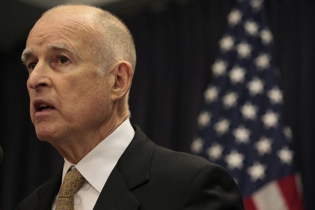 Gov. Jerry Brown supports temporarily weakening the law that ensures public access to official documents.