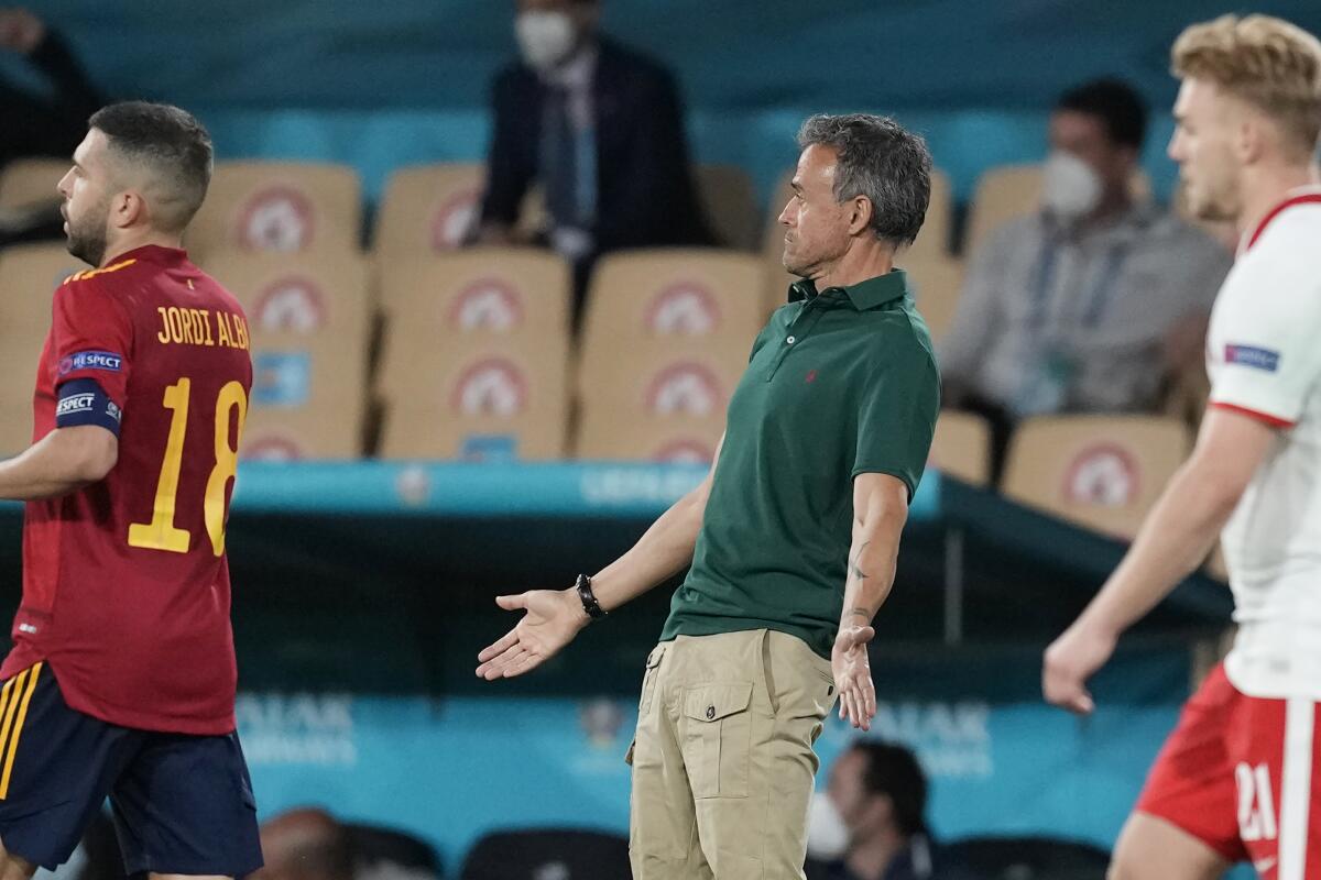 Spain's manager Luis Enrique, 