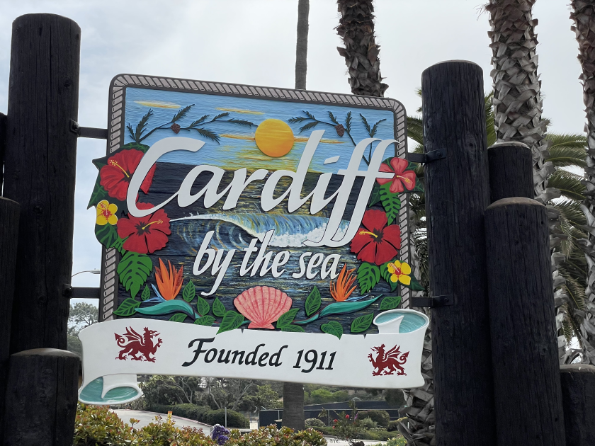 The Cardiff-by-the-Sea sign