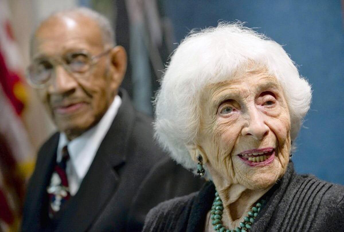 Hedda Bolgar receives an outstanding Oldest Worker Award at a ceremony in Washington, D.C. In her speech, she talked about how there's dignity and purpose in work, and grace in aging.