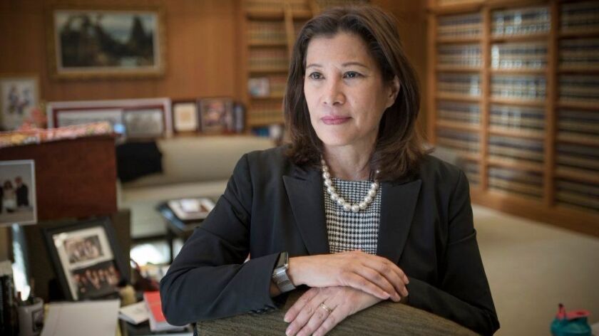 California Supreme Court Chief Justice Tani Cantil-Sakauye in her downtown San Francisco offices at the courthouse earlier this year.