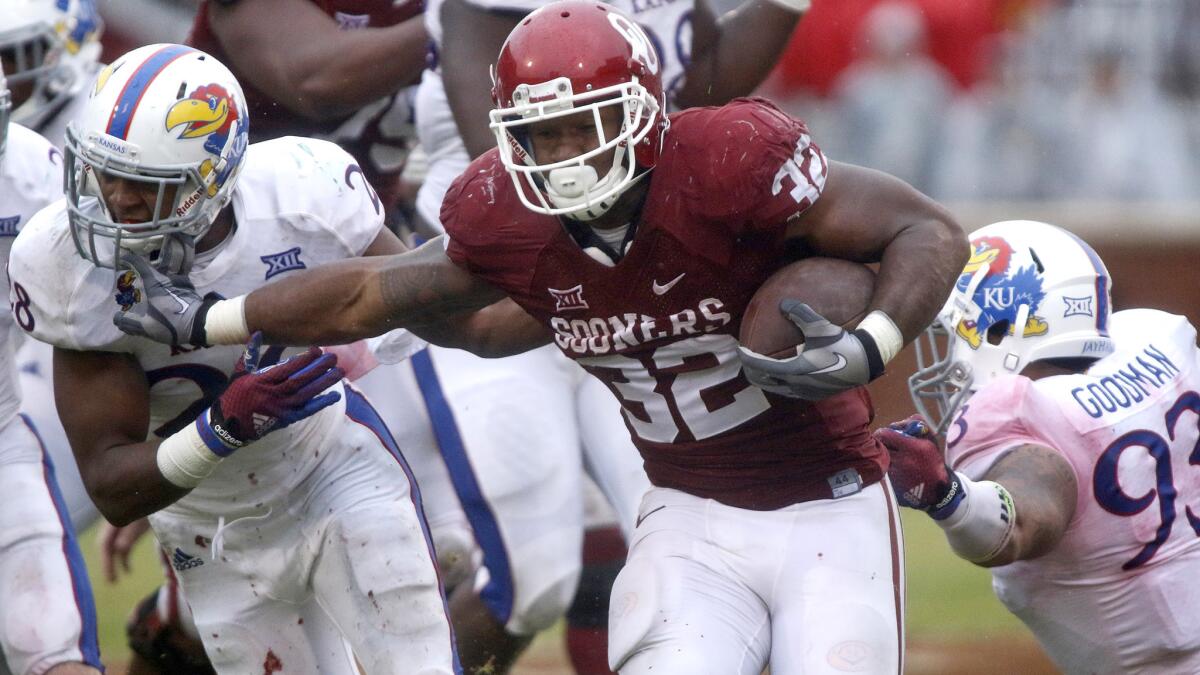 Oklahoma will switch to a spread offense this season, which could hurt running back Samaje Perine, who rushed for more than 1,700 yards last season.