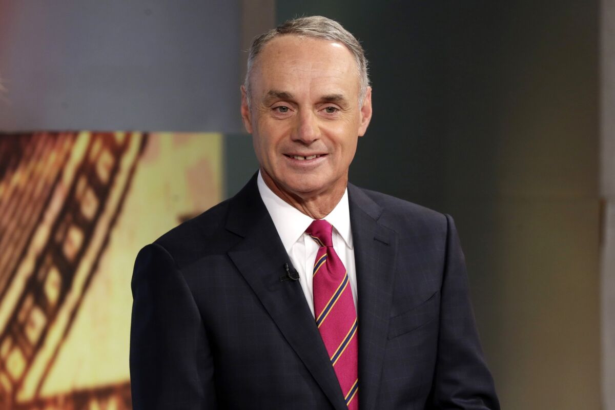 "I am committed to Oakland as a major league site," Baseball Commissioner Rob Manfred said.