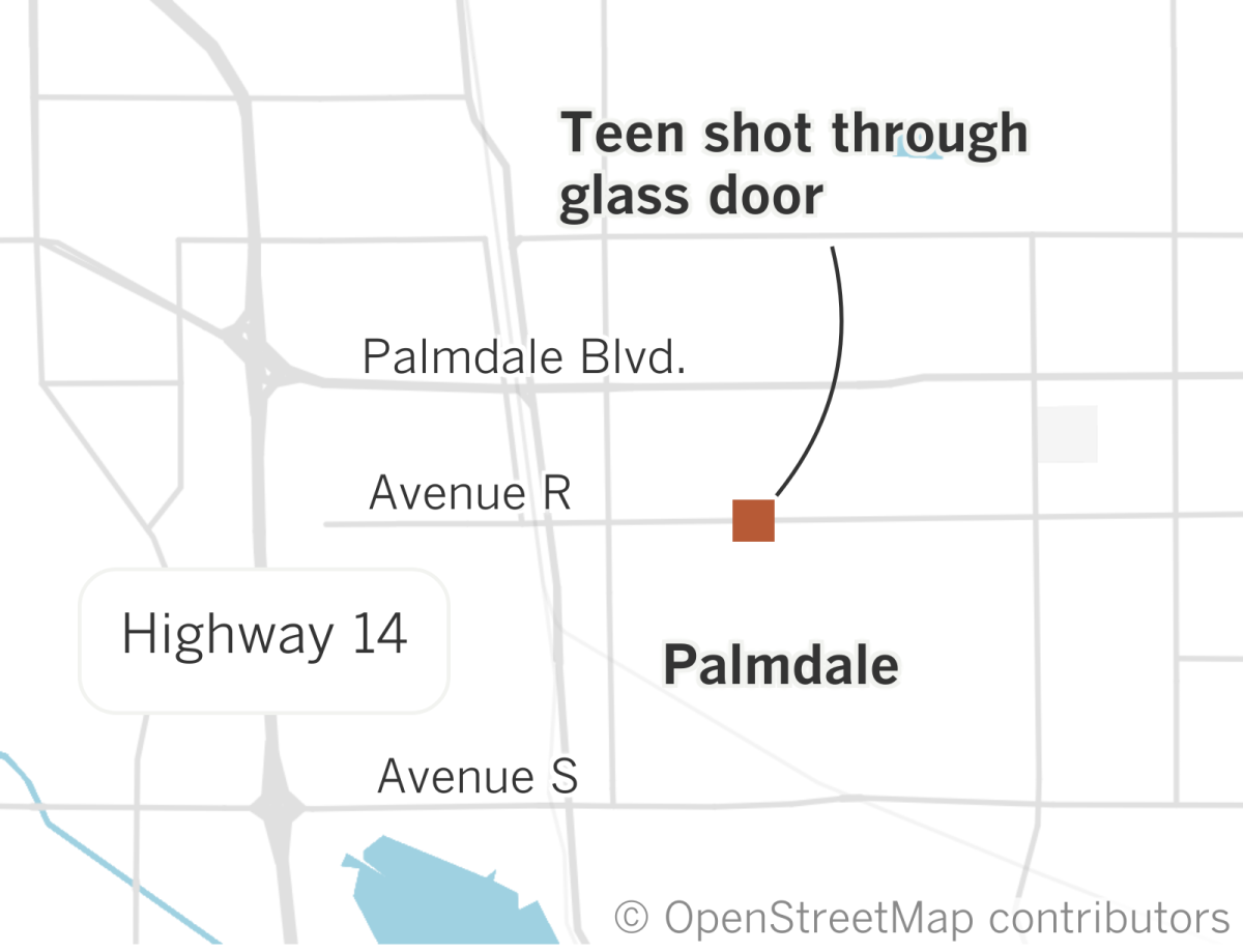 Map showing the location of the shooting.