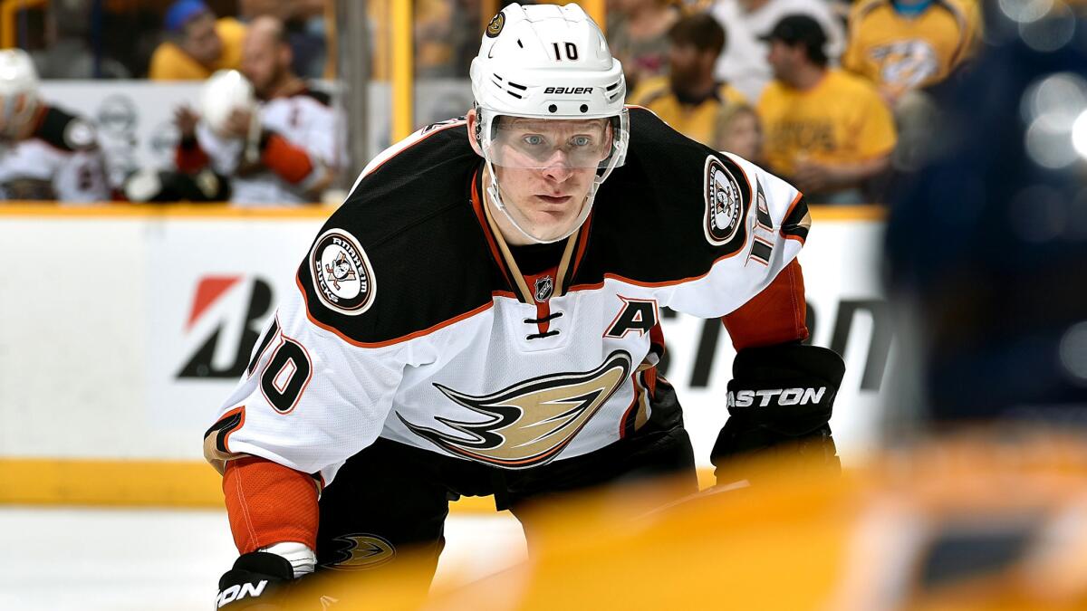 Veteran winger Corey Perry led the Ducks with 34 goals this season, but he failed to score in a seven-playoff series loss to Nashville.