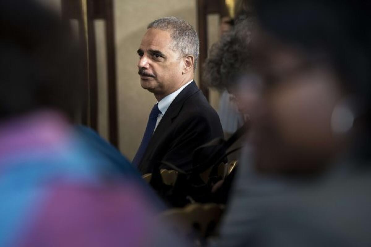 Atty. Gen. Eric H. Holder in the State Dining Room of the White House in Washington.