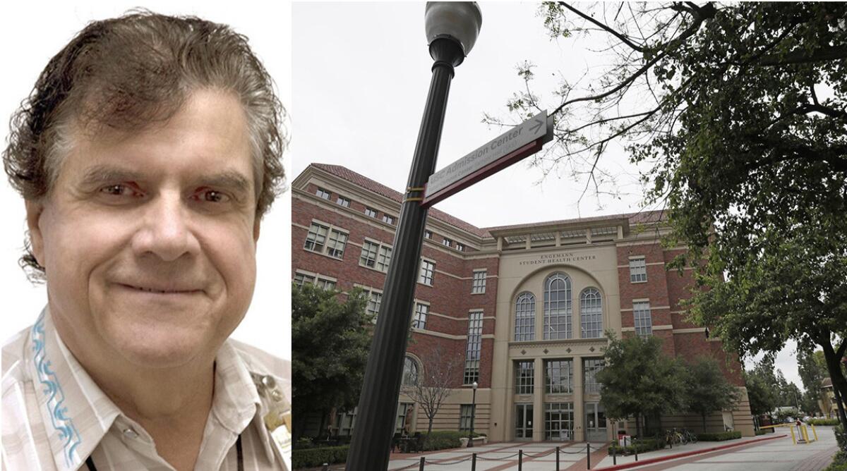 George Tyndall, left, worked at USC's Engemann Student Health Center, right, which opened in 2013, as well as at the clinic’s previous location.