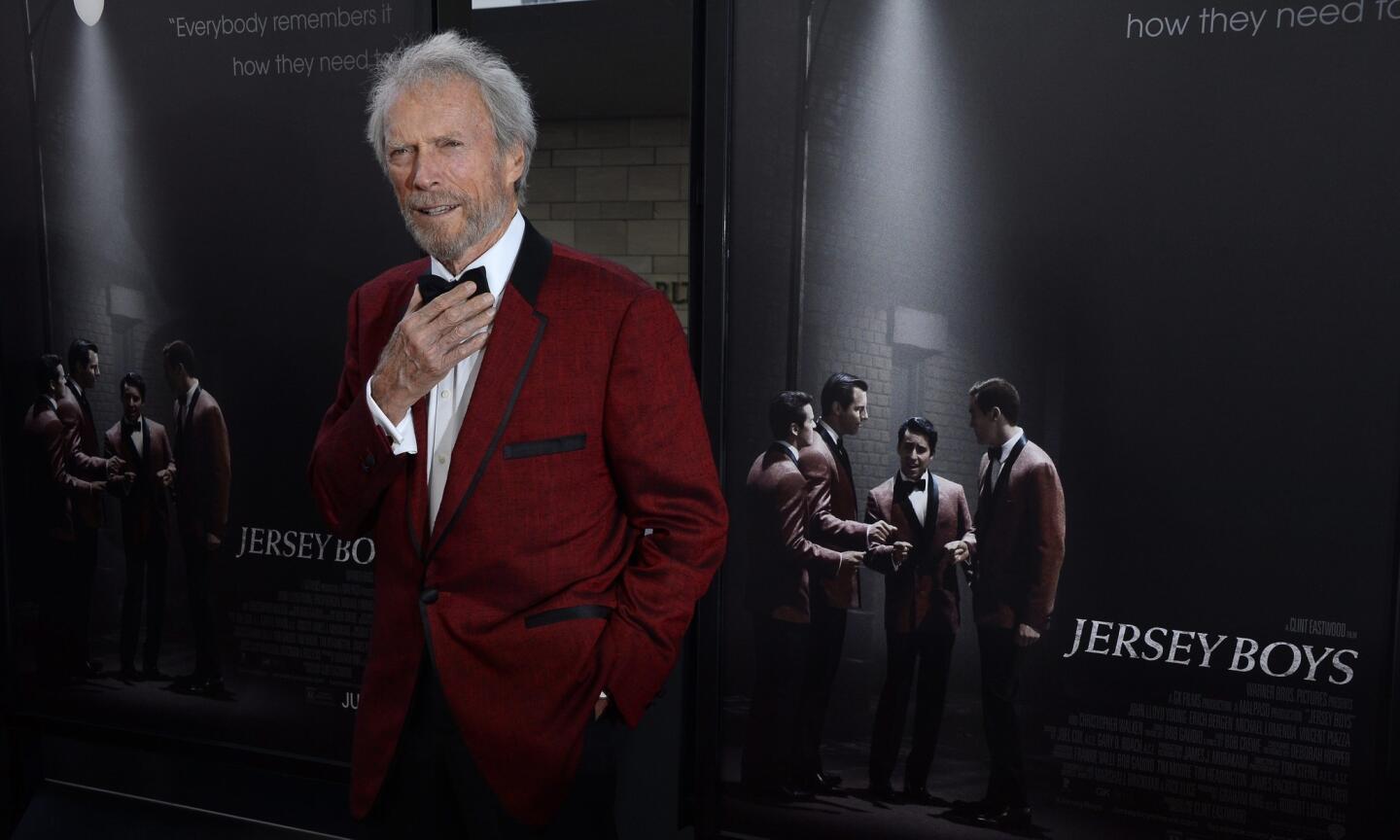 Actor-director Clint Eastwood arrives for the premiere of "Jersey Boys."