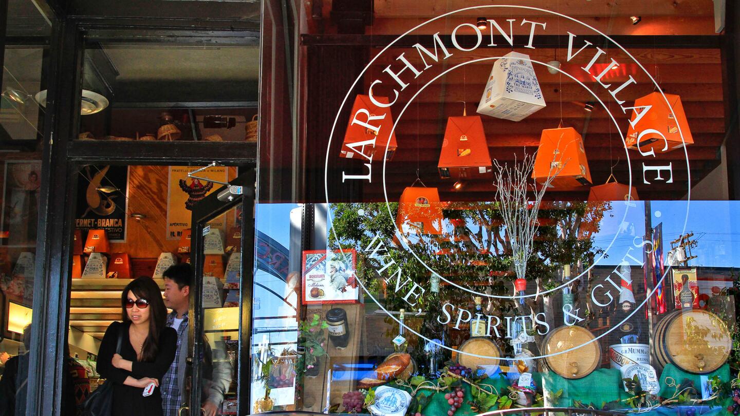 Larchmont Village Wine, Spirits & Cheese store.