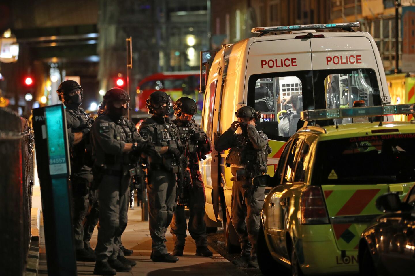 Counter-terrorism special forces gatherat London Bridge.