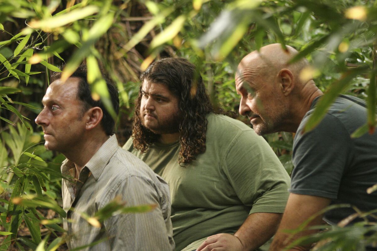 Michael Emerson, Jorge Garcia and Terry O'Quinn in the Season 4 episode "Cabin Fever."