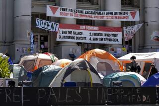 Pro-Palestinians protesters set up tents in front of Sproul Hall at UC Berkeley in Berkeley, Calif., Thursday, May 2, 2024. (AP Photo/Jeff Chiu)