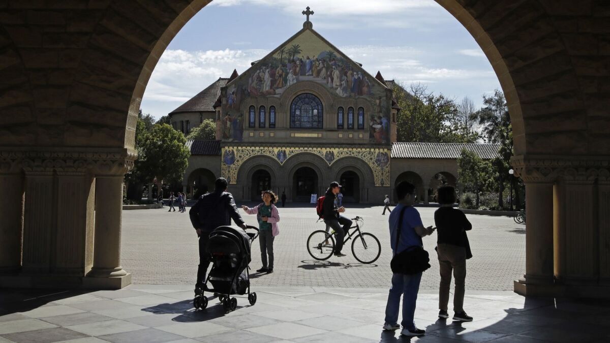 Memorial Church on the Stanford University campus. The university rescinded the admission of a student amid a wide-reaching cheating scandal.