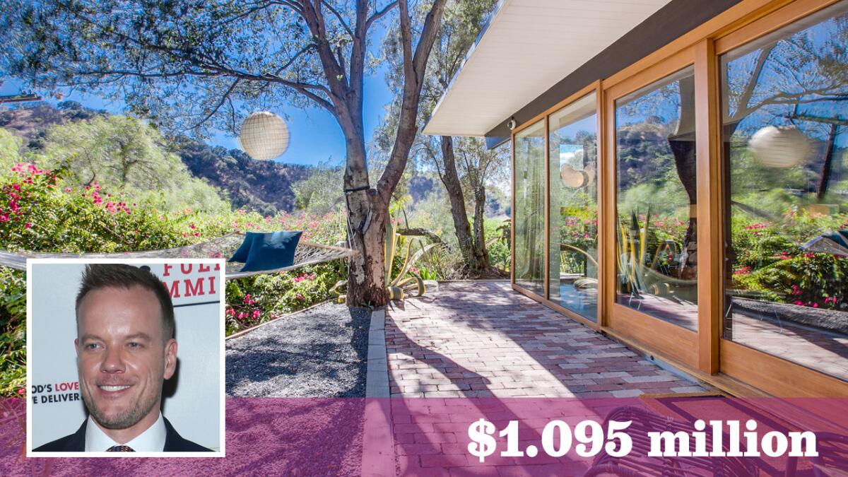 Film, theater and television director Jason Moore has put his Studio City home with ties to screen legend Rock Hudson up for sale at $1.095 million.