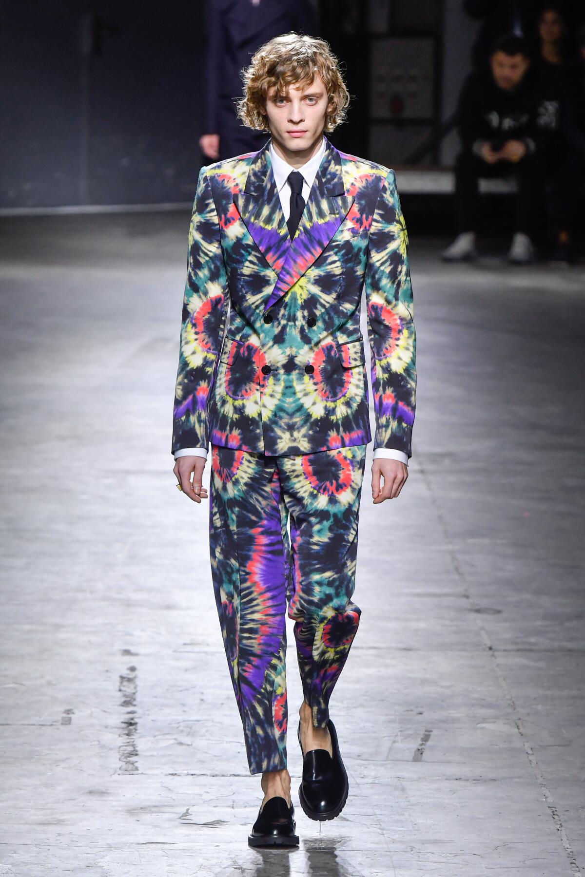 Color reigned on the Paris runways in January when Dries Van Noten showed a terrific fall collection of classic tailoring emblazoned with tie-dye prints.