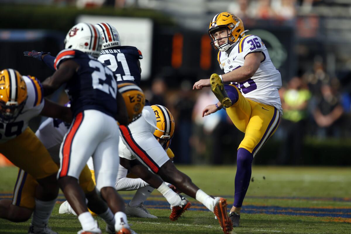 Browns release two kickers after drafting LSU's Cade York - The San Diego  Union-Tribune