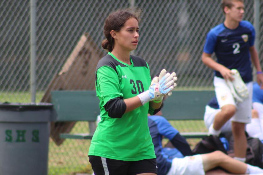 Melanie Rodriguez, formerly the goalkeeper for Narbonne girls' soccer, will start for the boys' team this winter.