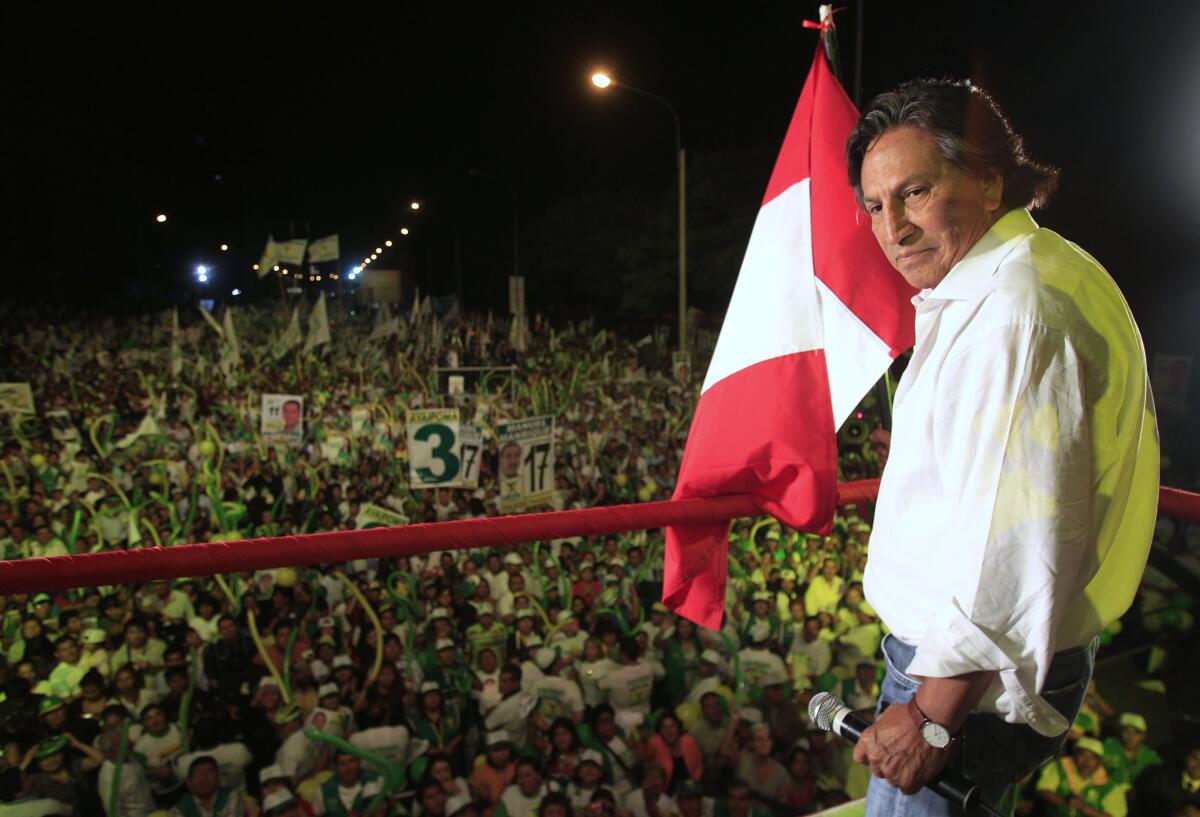 Foto de archivo del 7 de abril de 2011: el entonces candidato presidencial Alejandro Toledo.
