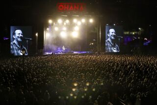 DANA POINT, CA - SEPT 26: The rock band Pearl Jam performs during a concert at the Ohana Festival on Sunday, Sept. 26, 2021 in Dana Point, CA. (K.C. Alfred / The San Diego Union-Tribune)