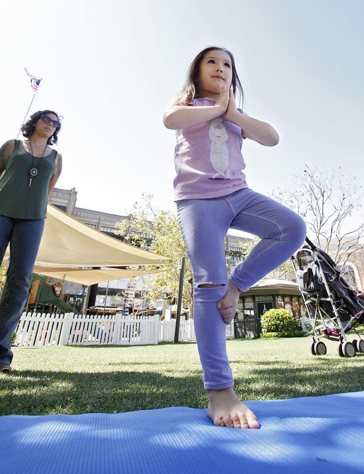 Photo Gallery: Children's yoga class at Americana at Brand