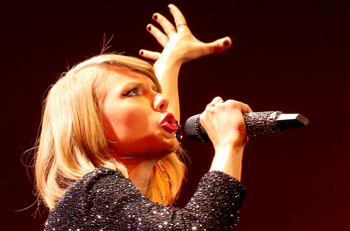 Singer Taylor Swift's Twitter and Instagram accounts were hacked Tuesday.