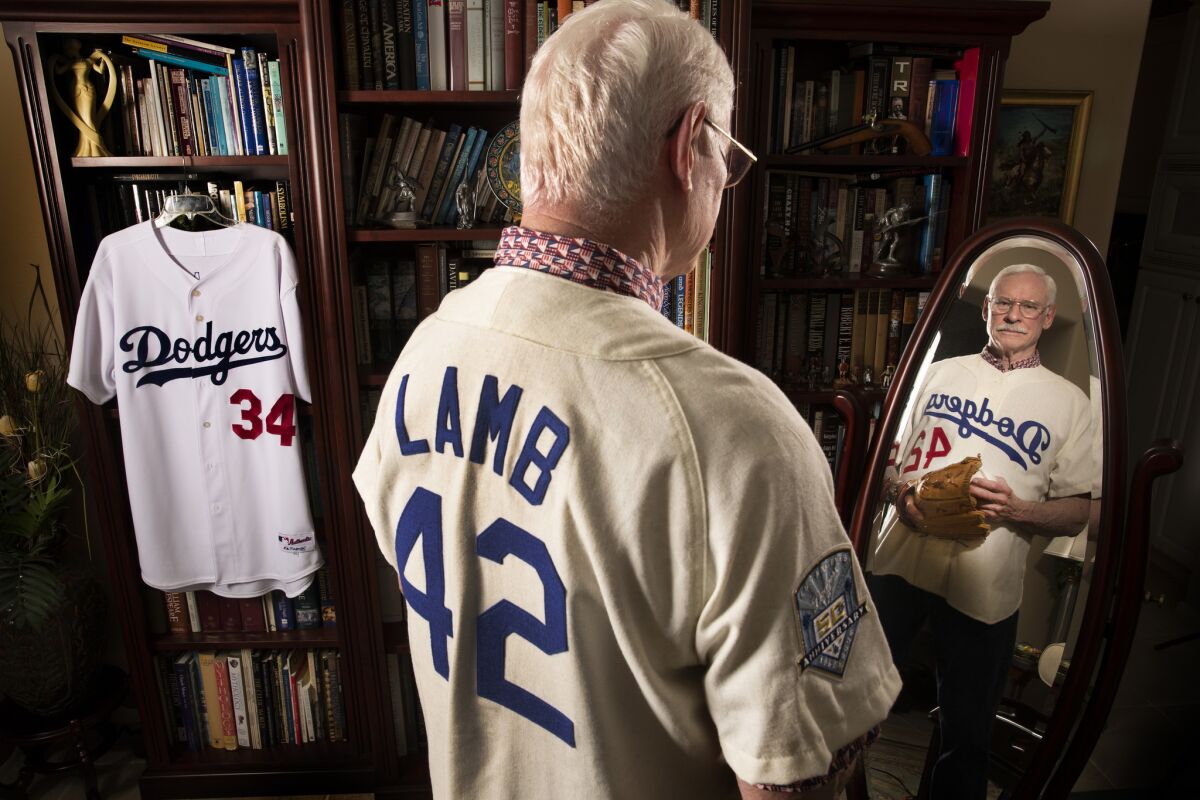 Ray Lamb dons the No. 42 jersey he was mistakenly issued in the summer of 1969.