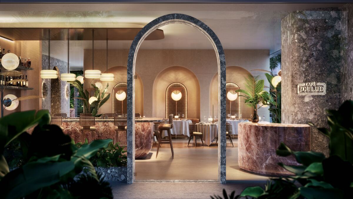 A rendering of the forthcoming Beverly Hills Cafe Boulud. 