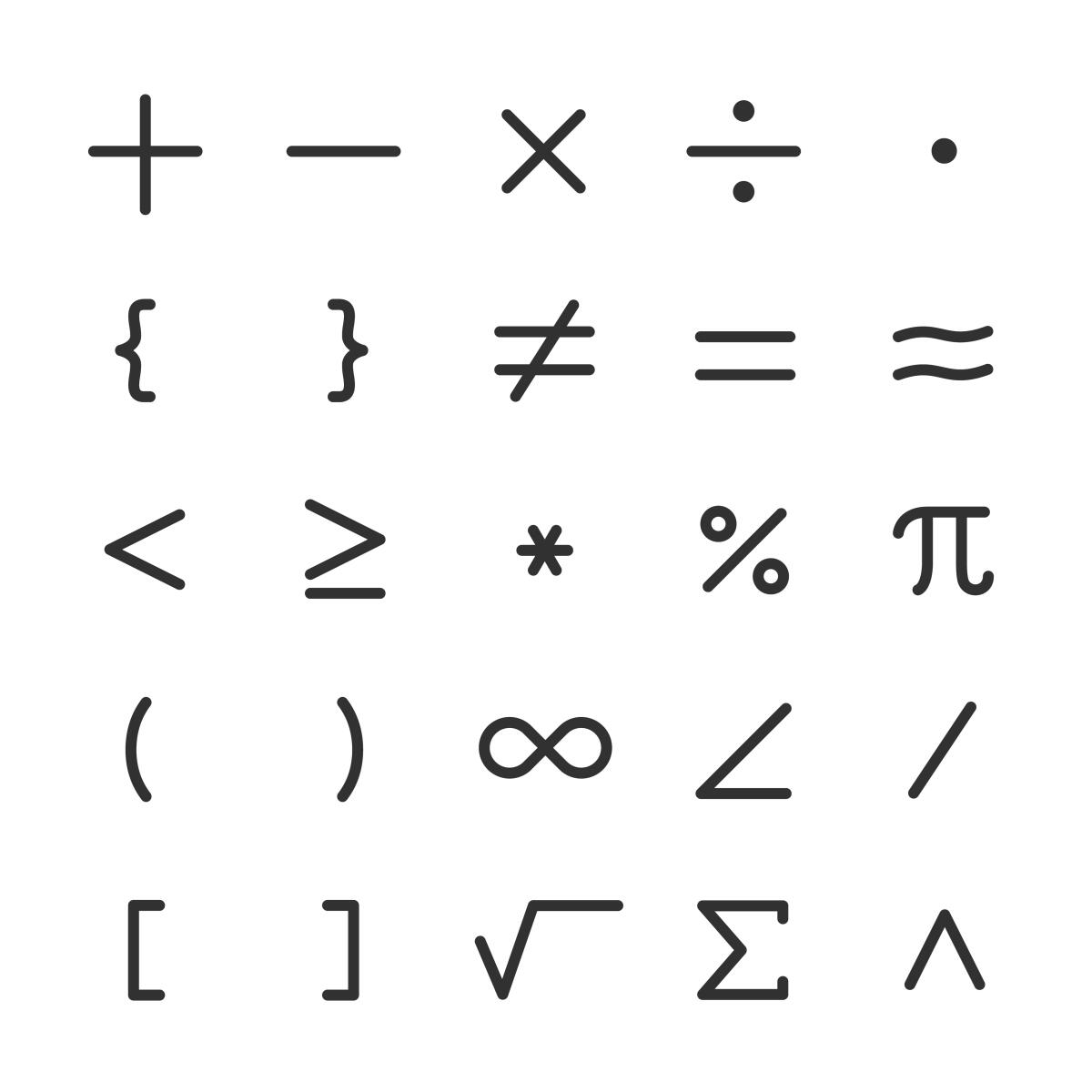 math symbols