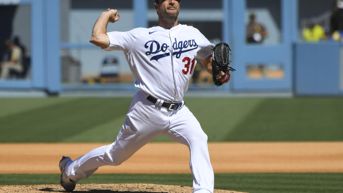 Max Scherzer's 10-strikeout Dodgers debut backed by four home runs - True  Blue LA