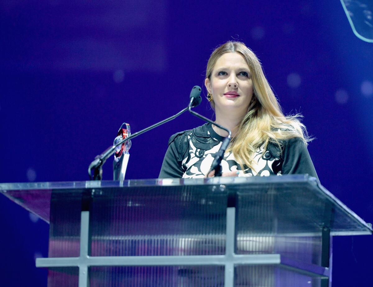 Drew Barrymore, seen onstage at the CinemaCon Big Screen Achievement Awards in Las Vegas in March, learned this week that half-sister Jessica Barrymore had died.