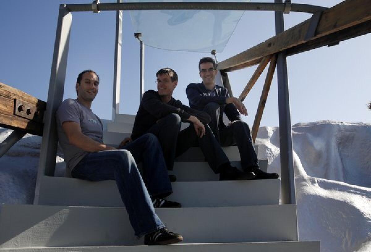 Fourth Wall Studios co-founders Elan Lee, left, Sean Stewart and Jim Stewartson were forced to lay off most of their staff this week as part of a strategy shift.