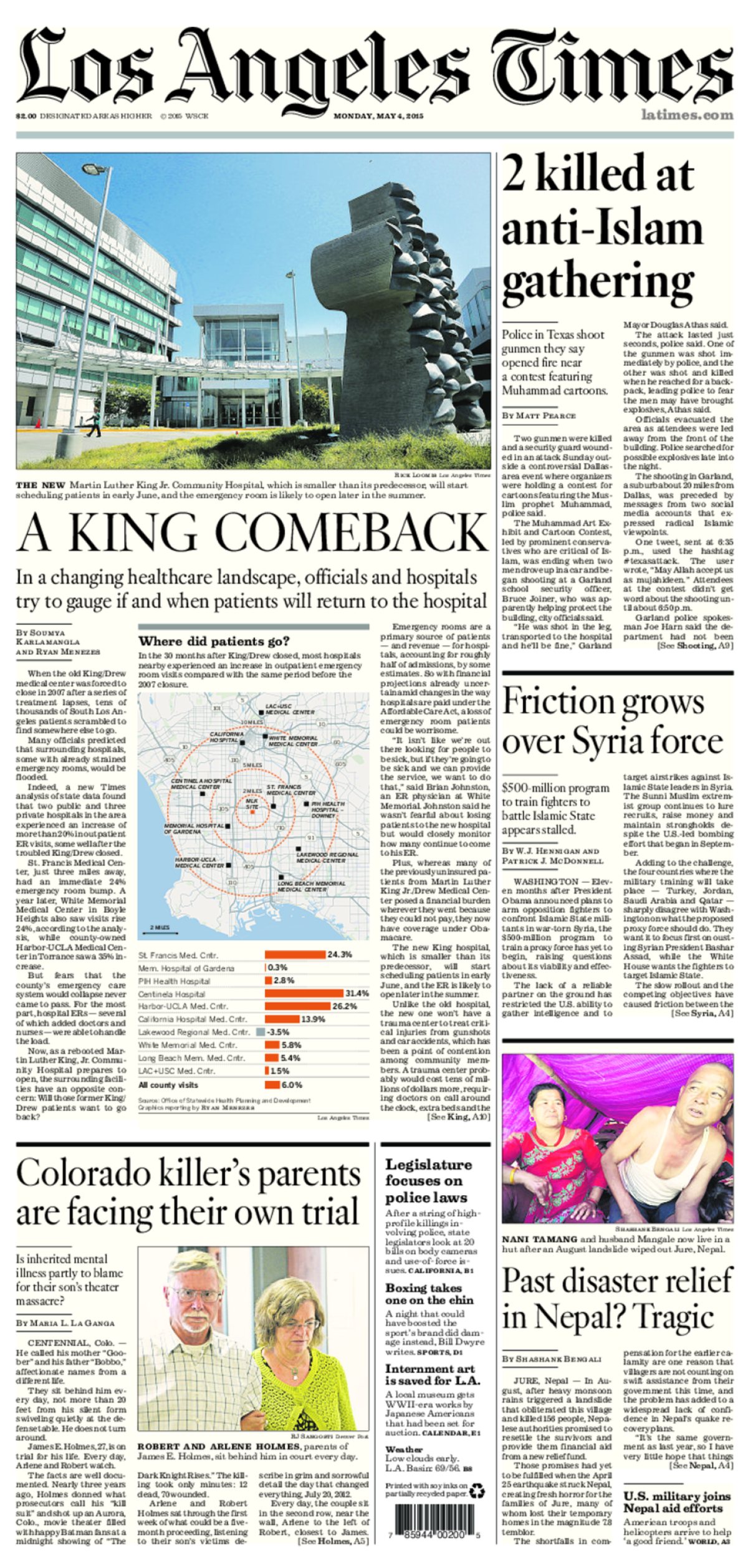 The front page