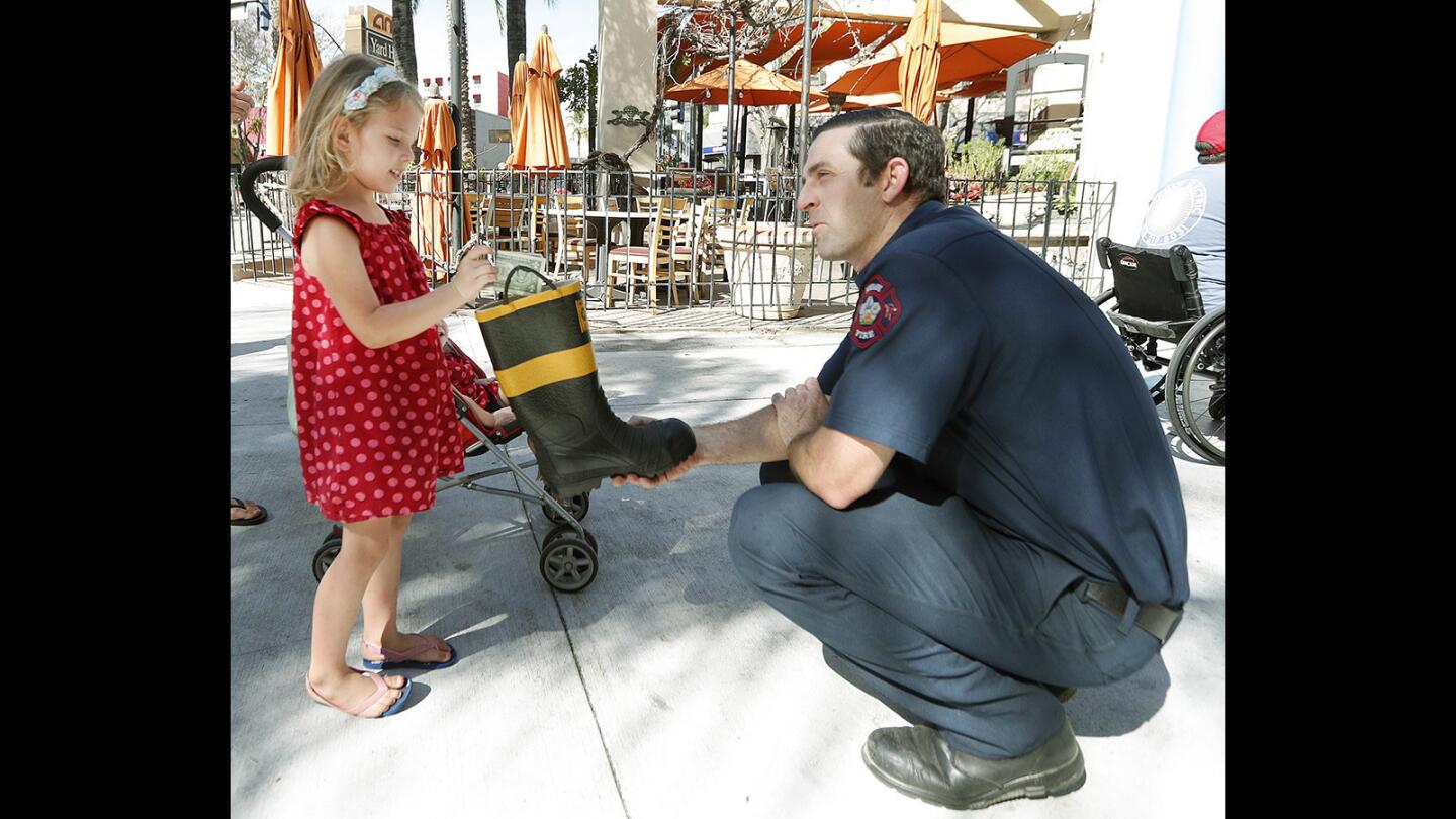 Photo Gallery: Free Cone Day at Ben & Jerry's with help from Burbank Fire Department