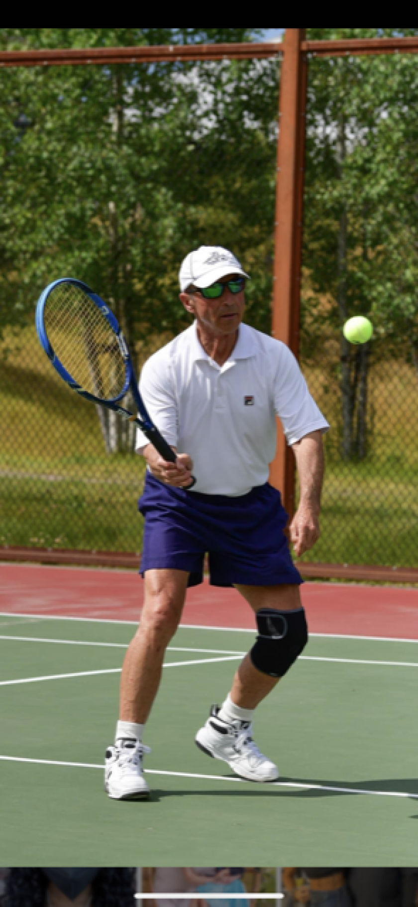 Former RSF resident Charles “Skeets” A. Dunn, Jr. playing tennis.