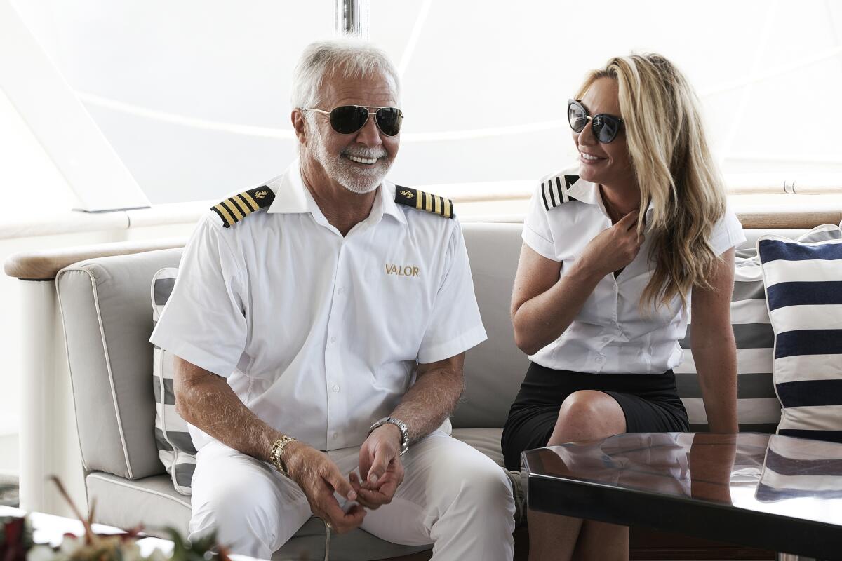 Capt. Lee Rosbach and chief steward Kate Chastain on "Below Deck."