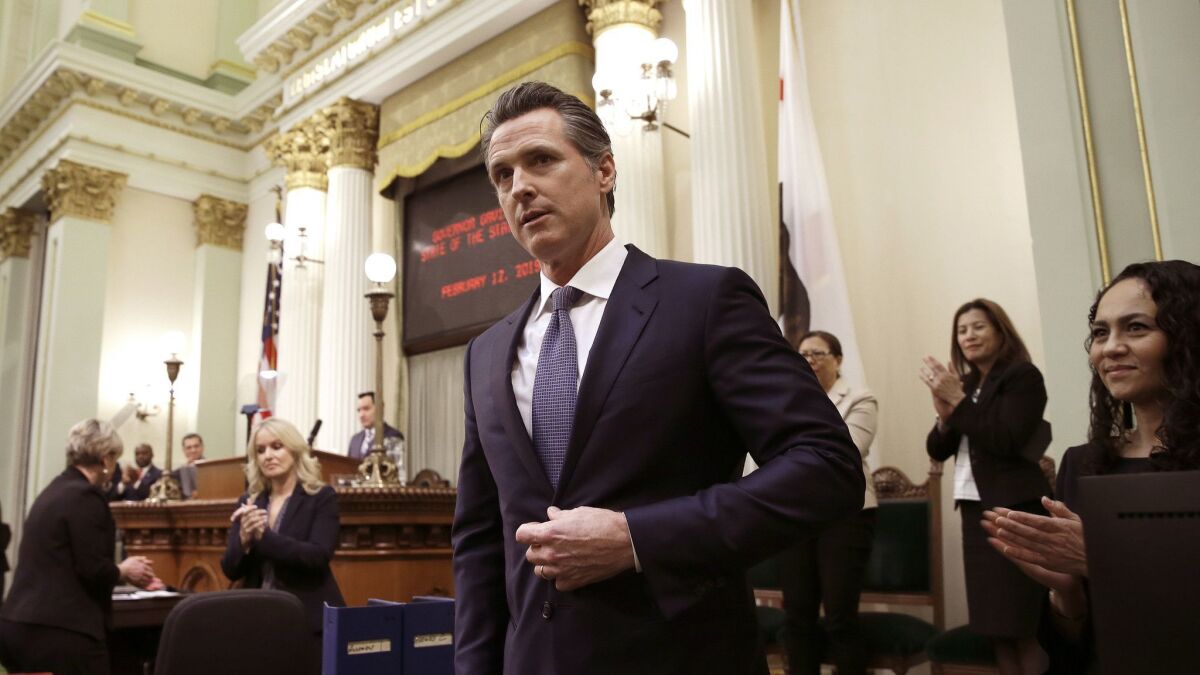 Gov. Gavin Newsom says state consumers should get a "data dividend" from technology companies like Google and Facebook that make money by capitalizing on the personal data they collect.