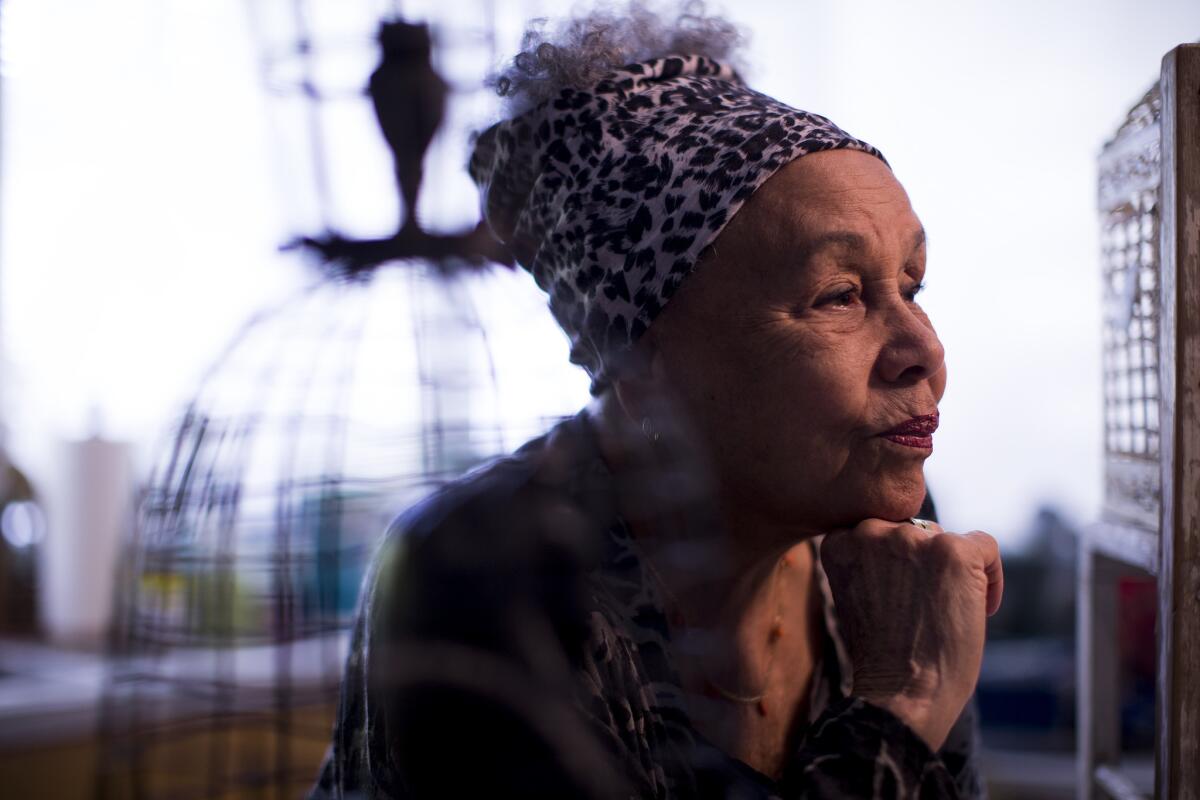 Artist Betye Saar in her Laurel Canyon studio in Los Angeles.