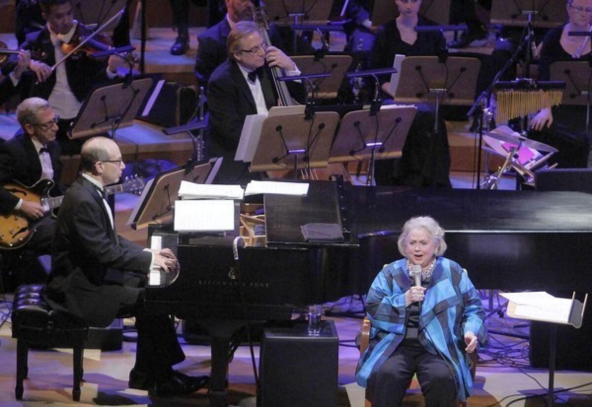 Broadway lyric soprano Barbara Cook accompanied by Ted Rosenthal on piano performs with the Los Angeles Philharmonic.