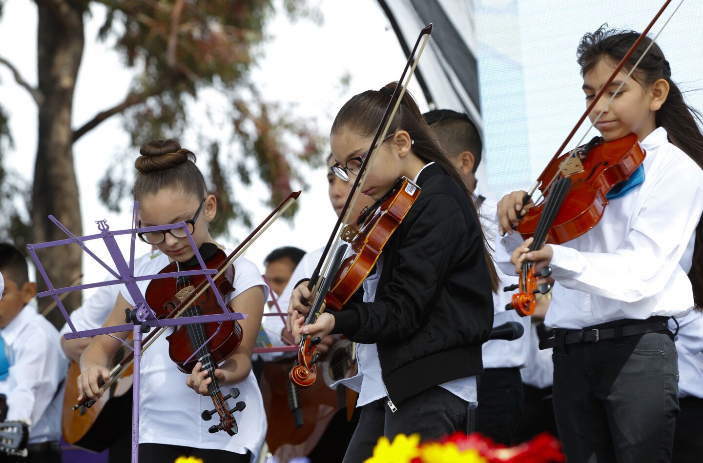 Students from the National City School District, grades 1 through 8, performed for the crowd at the annual International Mariachi Festival in National City.